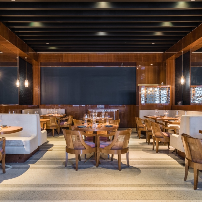 large open dining space