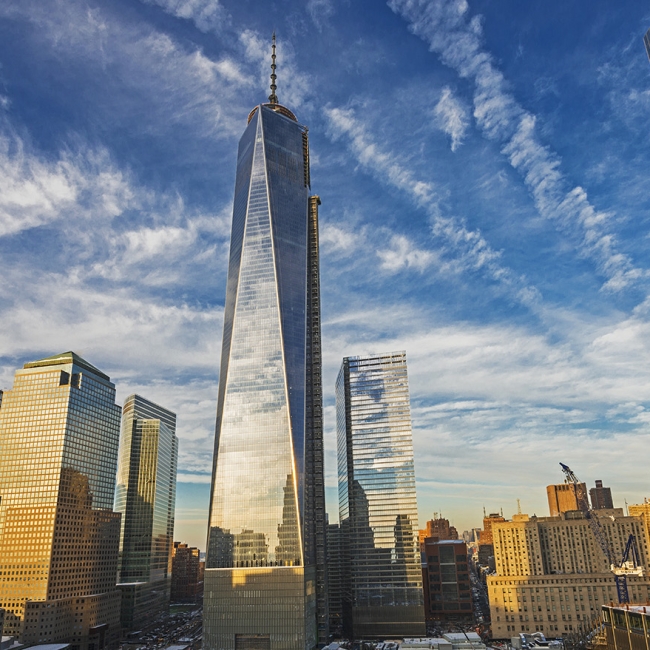 One World Trade Center at sunset, New York