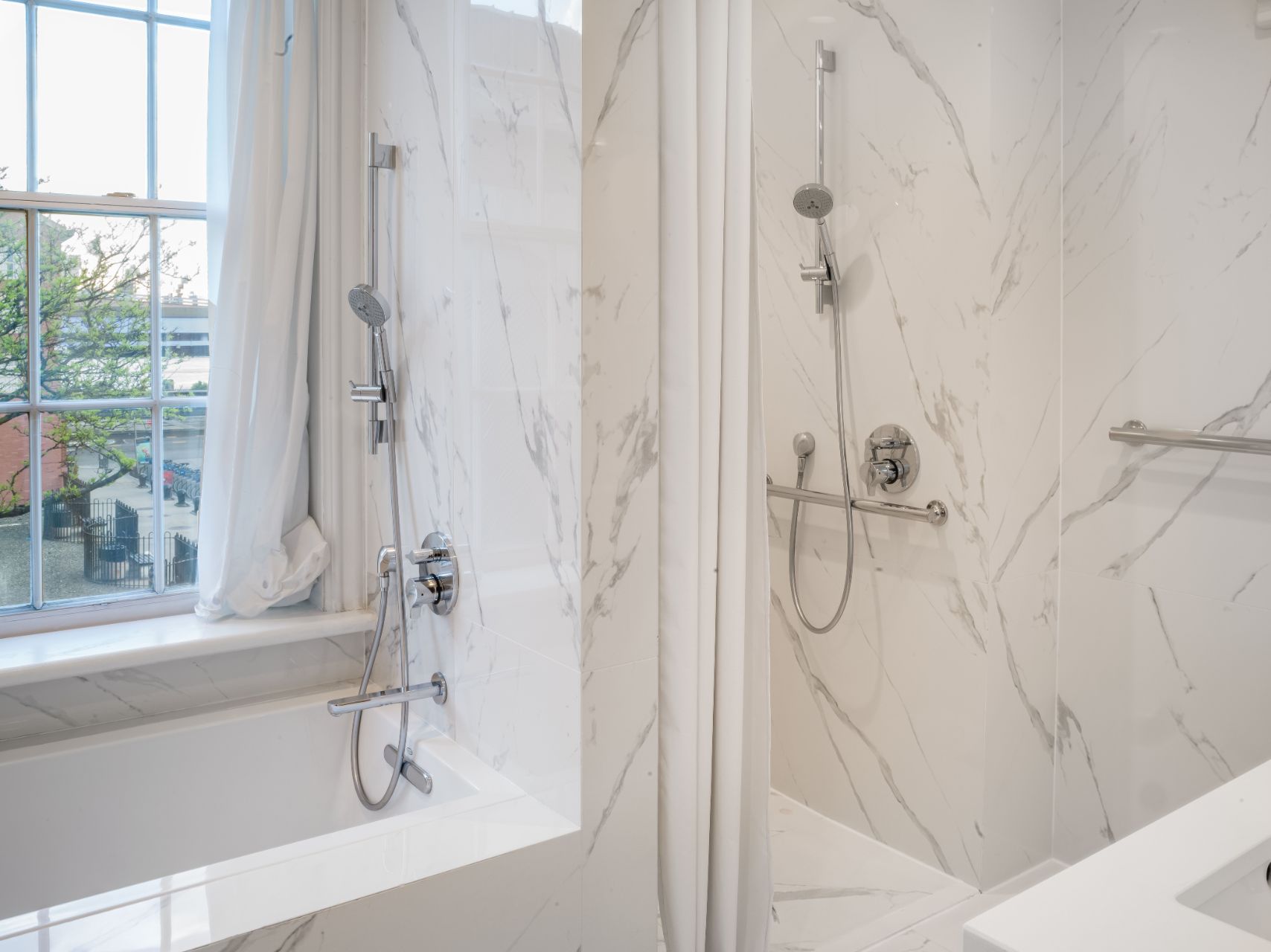 marble shower